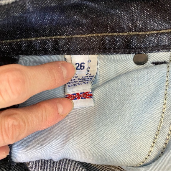 HUDSON JEANS Distressed Signature Flap Pocket Bootcut Jeans Denim Size 26 - Picture 11 of 16